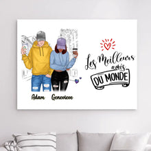Charger l'image dans la galerie, Impressions sur métal personnalisée, Noël cadeau pour amies, Sœurs, Jusqu'à 2 filles, Meilleures Amis Du Monde