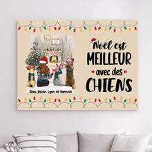 Charger l'image dans la galerie, Impressions sur métal personnalisée, Noël cadeau pour Maman Chien, Jusqu'à 4 Chiens, Meilleure Avec des chiens