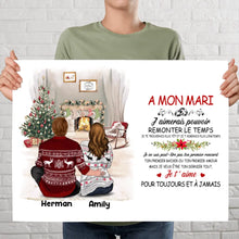 Charger l'image dans la galerie, Poster encadré en bois personnalisée, Noël cadeau pour Couple, épouse, mari, À Mon Mari Jet' Aime Pour Toujours