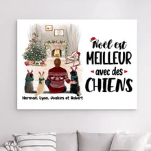 Charger l'image dans la galerie, Impressions sur métal personnalisée, Noël cadeau pour Papa Chien, Jusqu'à 4 Chiens, Meilleure Avec des chiens