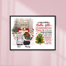Charger l'image dans la galerie, Poster encadré en bois personnalisée, Noël cadeau pour belle-mère et belle-fille, A ma chère belle-mère/belle-fille