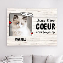 Charger l'image dans la galerie, Impression sur Acrylique personnalisée, Photo Noël cadeau pour chien, chat et animal amoureux, Dans Mon Cœurs
