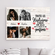 Charger l'image dans la galerie, Impressions sur métal personnalisée, Photo cadeau pour Couple, Les Histoires D'amour Sont Belles