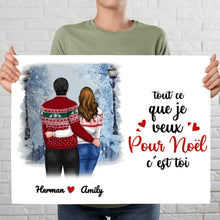 Charger l'image dans la galerie, Poster encadré en bois personnalisée, Noël cadeau pour Couple, Femme, Mari, A Ma Femme / A Mon Mari