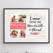 Charger l'image dans la galerie, Passe partout personnalisée, Photo Noël cadeau pour Meilleure Maman, Mère et sa Fille Est éternel