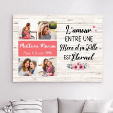 Charger l'image dans la galerie, Impression sur Acrylique personnalisée, Photo Noël cadeau pour Meilleure Maman, Mère et sa Fille Est éternel