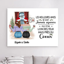 Charger l'image dans la galerie, Impressions sur métal personnalisée, Noël cadeau pour amie, Sœur, Les Meilleures Amies Ne Sont Jamais Séparées