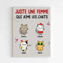 Charger l'image dans la galerie, Poster encadré en bois personnalisée, Noël cadeau pour Maman Chat, Mignons Chats, Femme, Fille Qui Aime Les Chats
