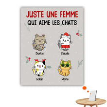 Charger l'image dans la galerie, Impression sur table personnalisée, TableTop Print Noël cadeau pour Maman Chat, Femme, Fille Qui Aime Les Chats