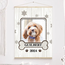 Charger l'image dans la galerie, Toile à suspendre personnalisée, Toile Photo cadeau pour Maman Papa chat, Chien, Animal, joyeux noël