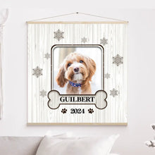 Charger l'image dans la galerie, Toile à suspendre personnalisée, Toile Photo cadeau pour Maman Papa chat, Chien, Animal, joyeux noël