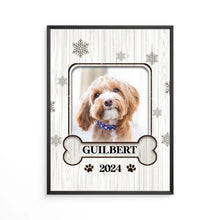Charger l'image dans la galerie, Poster encadré en bois personnalisée, Photo cadeau pour Maman Papa chat, Chien, Animal, joyeux noël