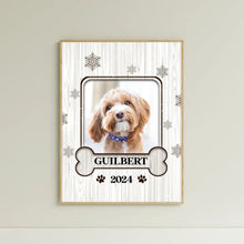 Charger l'image dans la galerie, Poster encadré en bois personnalisée, Photo cadeau pour Maman Papa chat, Chien, Animal, joyeux noël