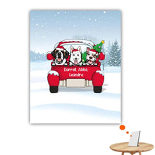 Charger l'image dans la galerie, Impression sur table personnalisée, TableTop Print cadeau pour Maman et Papa Chien, jusqu'à 3 chiens, joyeux noël