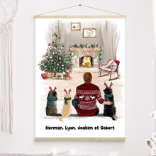 Charger l'image dans la galerie, Jusqu'à 6 Chiens, Toile à suspendre personnalisée, Noël cadeau pour Papa Chien, Homme, Garçon Qui Aime Les Chiens