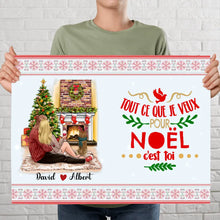 Charger l'image dans la galerie, Poster encadré en bois personnalisée, noël cadeau pour Couple, femme, mari, tout ce que je veux pour noël c'est toi