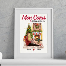 Charger l'image dans la galerie, Passe partout personnalisée, noël cadeau pour Couple, femme, mari, Mon Cœurs est là où tu es