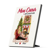 Charger l'image dans la galerie, Impression sur table personnalisée, TableTop Print noël cadeau pour Couple, femme, mari, Mon Cœurs est là où tu es
