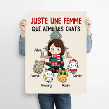 Charger l'image dans la galerie, Poster encadré en bois personnalisée, Noël cadeau pour Maman Chat, Mignons Chats, Femme, Fille Qui Aime Les Chats