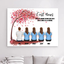 Charger l'image dans la galerie, Impression sur Acrylique Personnalisée, Cadeau pour la famille, fête des mères, chiens, chats, Jusqu'à 9 membres