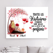 Charger l'image dans la galerie, Impressions sur métal personnalisée, noël cadeau pour Couple, femme, mari, toutes les histoires d'amour sont belles