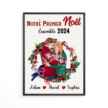 Charger l'image dans la galerie, Poster encadré en bois personnalisée, noël cadeau pour Couple, femme, mari, nouveau-né, bébé, notre premier