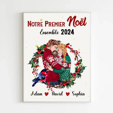 Charger l'image dans la galerie, Poster encadré en bois personnalisée, noël cadeau pour Couple, femme, mari, nouveau-né, bébé, notre premier
