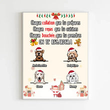 Charger l'image dans la galerie, Poster encadré en bois personnalisée, noël cadeau pour papa et maman chien, On te regardera
