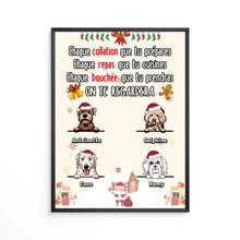 Charger l'image dans la galerie, Poster encadré en bois personnalisée, noël cadeau pour papa et maman chien, On te regardera