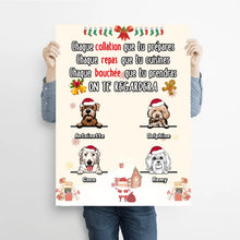 Charger l'image dans la galerie, Poster encadré en bois personnalisée, noël cadeau pour papa et maman chien, On te regardera