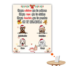 Charger l'image dans la galerie, Impression sur table personnalisée, TableTop Print noël cadeau pour papa et maman chien, On te regardera