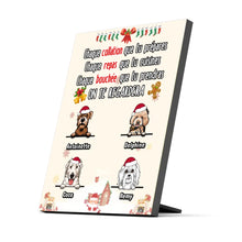 Charger l'image dans la galerie, Impression sur table personnalisée, TableTop Print noël cadeau pour papa et maman chien, On te regardera