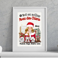 Charger l'image dans la galerie, Passe partout personnalisée, noël cadeau pour maman chien, noël est meilleur avec des chiens