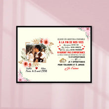 Charger l'image dans la galerie, Poster encadré en bois personnalisée, mariage cadeau pour Couple, femme, mari, Quand on arrivera ensemble