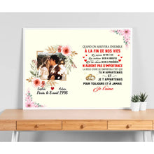 Charger l'image dans la galerie, Poster encadré en bois personnalisée, mariage cadeau pour Couple, femme, mari, Quand on arrivera ensemble