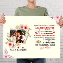 Charger l'image dans la galerie, Poster encadré en bois personnalisée, mariage cadeau pour Couple, femme, mari, Quand on arrivera ensemble