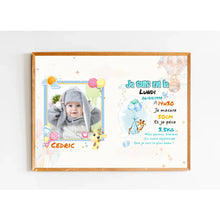 Charger l'image dans la galerie, Poster encadré en bois personnalisée, cadeau pour Couple, famille, maman, papa, nouvelle petite fille