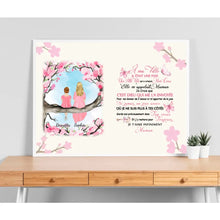 Charger l'image dans la galerie, Poster encadré en bois personnalisée, cadeau pour fille, mère et fille, À ma fille il estail une fois