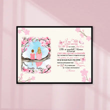 Charger l'image dans la galerie, Poster encadré en bois personnalisée, cadeau pour fille, mère et fille, À ma fille il estail une fois