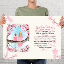 Charger l'image dans la galerie, Poster encadré en bois personnalisée, cadeau pour fille, mère et fille, À ma fille il estail une fois
