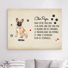 Charger l'image dans la galerie, Impression sur Acrylique personnalisée, cadeau pour Papa chien, fête des pères, Cher papa merci d'être mon papa