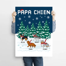 Charger l'image dans la galerie, Poster encadré en bois personnalisée, cadeau pour maman et papa chien, noël est meilleur avec des chiens