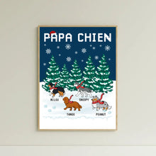 Charger l'image dans la galerie, Poster encadré en bois personnalisée, cadeau pour maman et papa chien, noël est meilleur avec des chiens