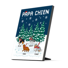 Charger l'image dans la galerie, Impression sur table personnalisée, TableTop Print cadeau pour maman et papa chien, noël est meilleur avec des chiens