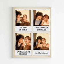 Charger l'image dans la galerie, Poster encadré en bois personnalisée, noël cadeau pour Couple, femme, mari, petit ami, petite amie, un peu de folie