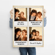 Charger l'image dans la galerie, Poster encadré en bois personnalisée, noël cadeau pour Couple, femme, mari, petit ami, petite amie, un peu de folie