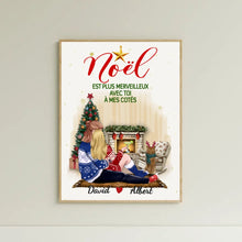 Charger l'image dans la galerie, Poster encadré en bois personnalisée, cadeau pour Couple, femme, mari, maman et papa chien, noël est plus merveilleux
