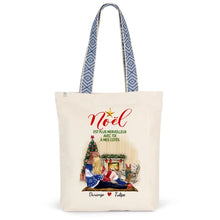Charger l'image dans la galerie, Jusqu'à 2 chiens, Sac fourre-tout personnalisé couple, Cadeaux de Noël pour elle, lui, amoureux des chiens