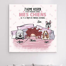 Charger l'image dans la galerie, Impression sur Acrylique personnalisée, cadeau pour maman chien, l'aime rester à la maison avec mec chiens
