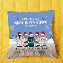 Charger l'image dans la galerie, Mère et filles, fils Noël personnalisés Ornements avec des noms, cadeau pour maman